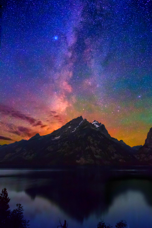 Porn Pics tulipnight:  Milky Way Dawn over Jenny Lake