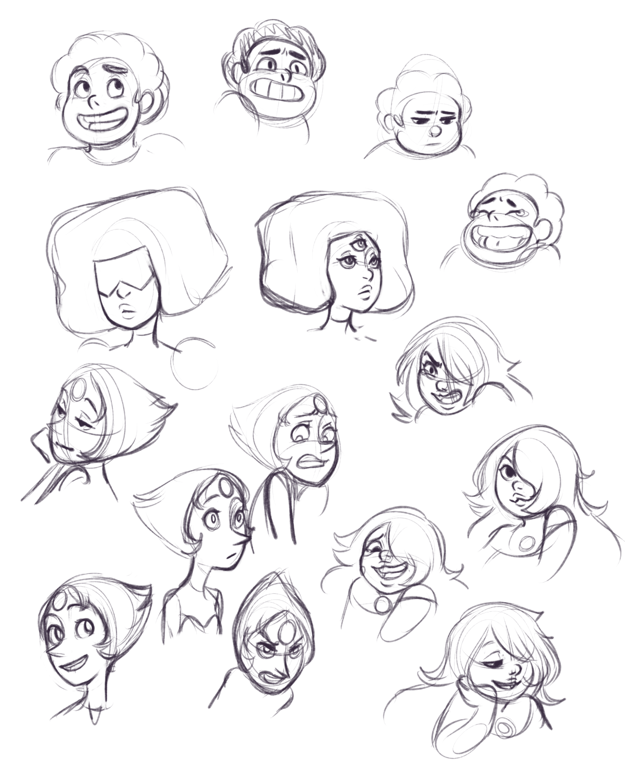 rendigo:  I’m trying to figure out how to draw the Steven Universe cast a little