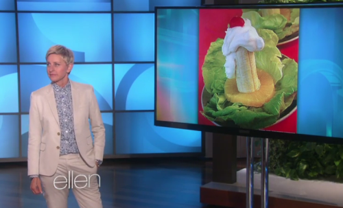 laudemelysium:  thepinkestlady:  ellenlovesportia:  Ellen talking a about foods from the 50s  HAHAHAHAHAHHA  bless. 