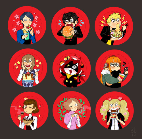 As if there’s not enough p5 merch in the world right now, I made this new button set for AX! 