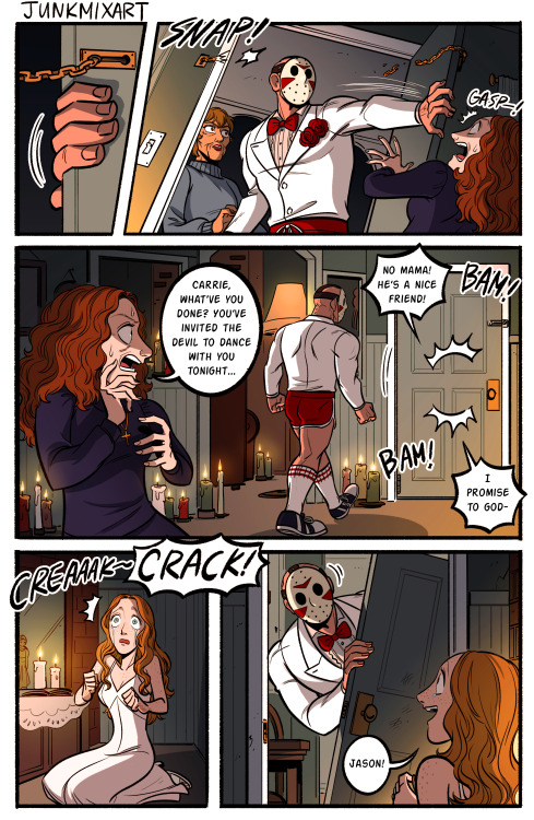 Ms. Voorhees vs. Ms. White! Here’s part 2 of the Camp Counselor Jason and Carrie crossover!  T