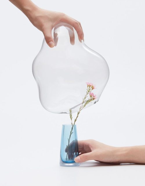 spatula:(via Yuhsien designs glass “flower hoods” informed by bubbles and mochi cake) 
