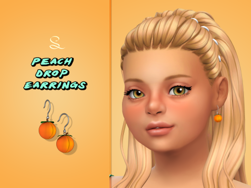 Peach Drop EarringsFreshen up your sim’s style with these summery peach drop earrings. I hope 