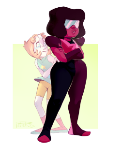 pepperbear:  filed under: reasons i’m all about those lil scenes where pearl is hiding behind garnet