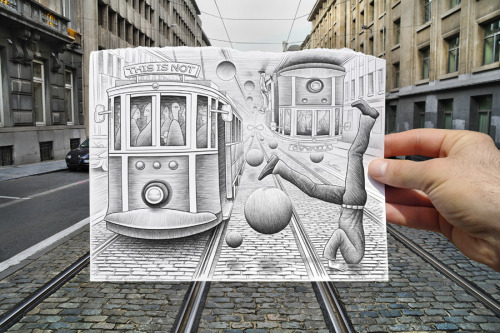 relativetoearth:  Ben Heine - Pencil Vs. Camera 