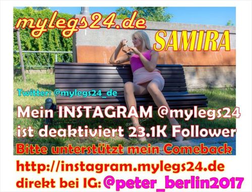samira-84:My INSTAGRAM @mylegs24 (23.1K) was deactivated Don’t know why. Please support me to get ba