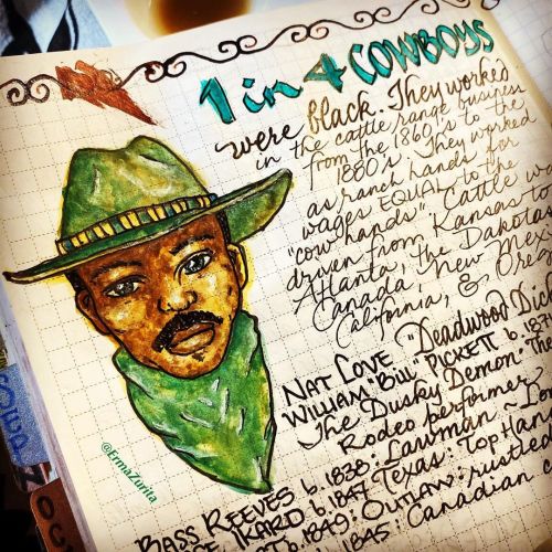 Things I learned about this month: Black Cowboys. #zibaldone #commonplacebook #bujo #bulletjournal #