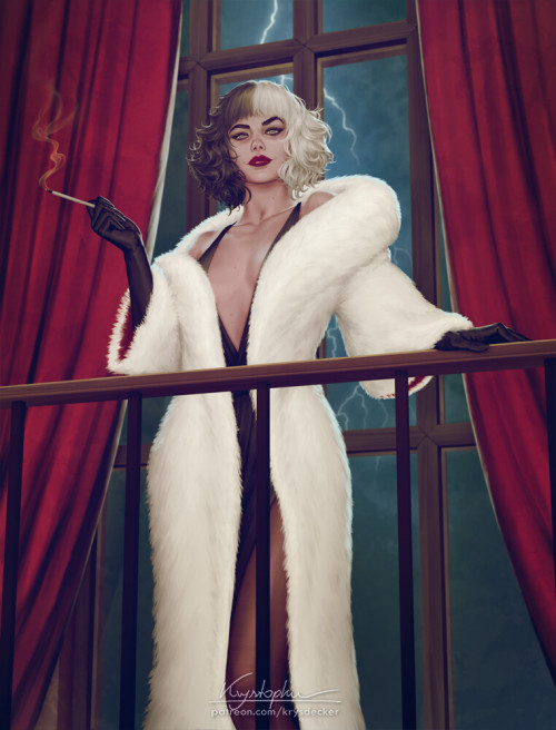 adventurelandia:Cruella by Krystopher Decker ☽♡☾ follow me on INSTAGRAM: @stephxcz