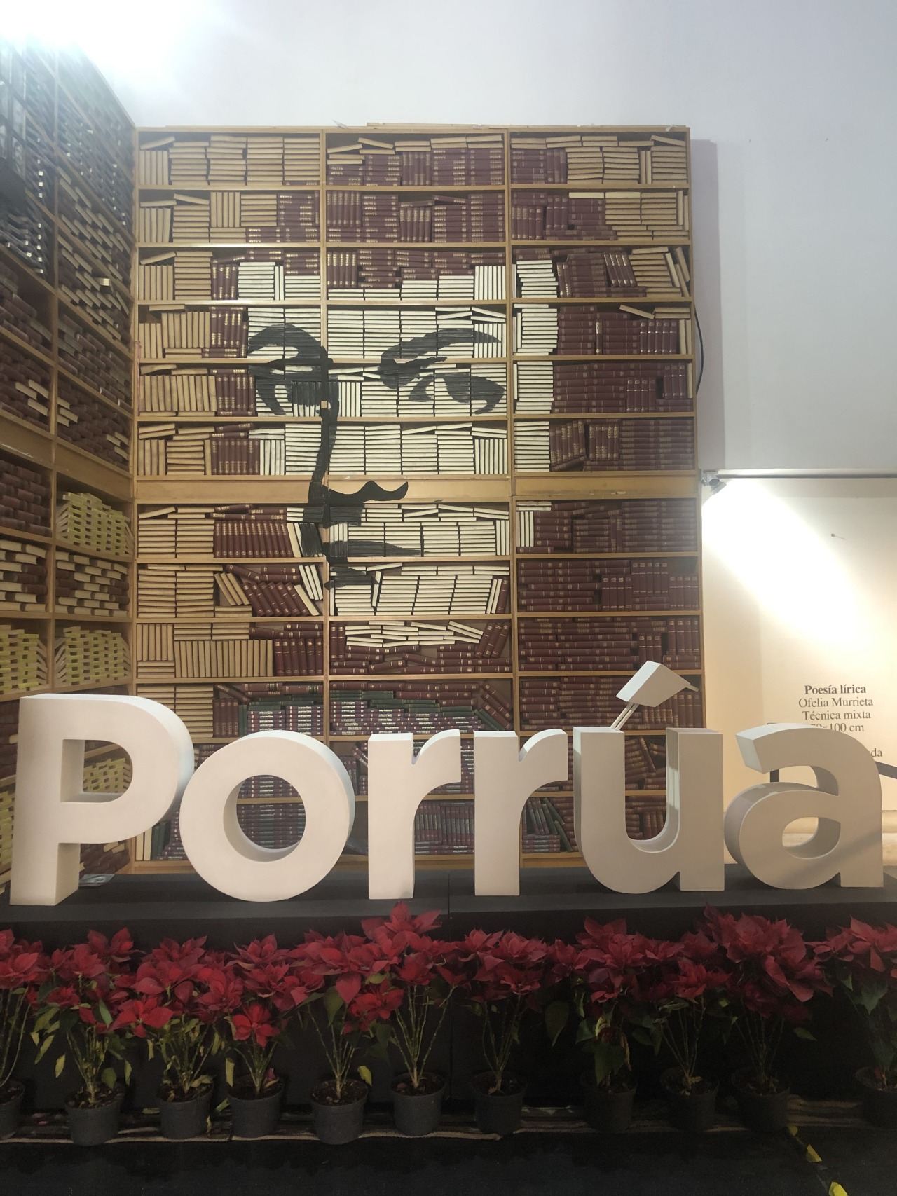 Booksellers on VacationJane sends this from Mexico City from Porrua (Librería Hermanos Porrúa has over 120 years of history as bookseller and publisher in Mexico). This is all made of books! #booksellers on vacation #book art#bookstore#mexico city#porrua #bookstores around the world