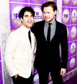kurtsies:  Darren Criss and Chord Overstreet attend the Family Equality Council’s 2015 Los Angeles Awards dinner at The Beverly Hilton Hotel (February 28, 2015)   Both of them please