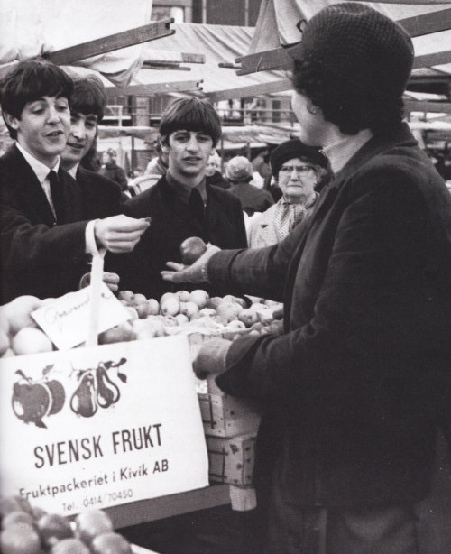 raygelbagel:beatlefour:The Beatles in Sweden, October 1963.are we just going to let Thisslide like h