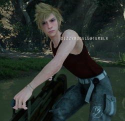 dizzymoogle:  Prompto - Shock Drop This always happens so fast that this is the first time I caught him doing this. Also it only happens when:“Electrocute an enemy with machinery when Noctis attacks it in midair.”So you have to be attacking something