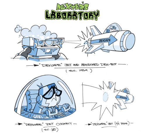 More designs from “Last But Not Beast”, the original Dexters Laboratory series finale &n