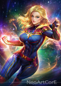 youngjusticer:  She will not fight your war. She will end it.Captain Marvel, by Nudtawut Thongmai.