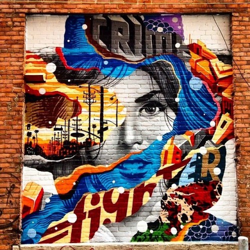 Work by Tristan Eaton #TRISTONEATON #graffiti #streetart #murals #art #spraypaint #spraycans #mtncol