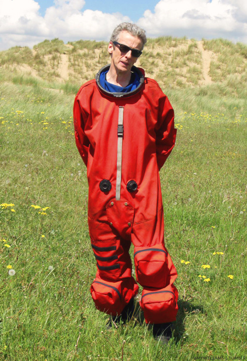 amywiliams:  Peter Capaldi on set - Doctor Who series 8 - May 21, 2014 