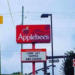 flyfella:  beardybooklover:  Jesus, Applebee’s. Calm down.  This… is my hometown.