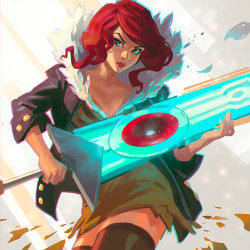 theomeganerd:  Transistor - Fan Art by Ilya Kuvshinov / Launch Trailer 