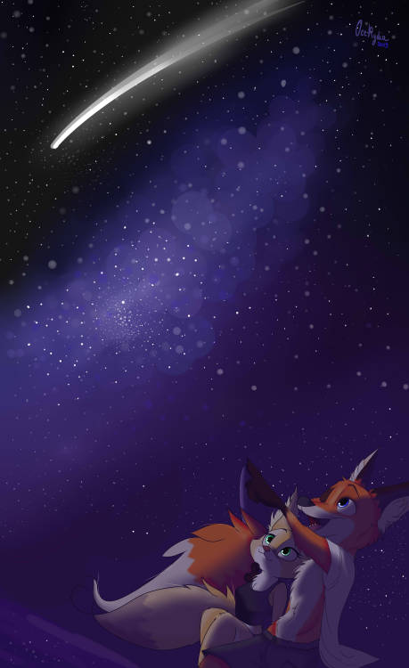 Under the Stars [Redraw] - OceRydia Here a redraw of this drawing = fav.me/dcjd8lt. This redr