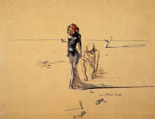 tamburina:  Salvador Dali, Woman with Flower Head, 1937 