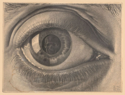 geritsel:M.C. Escher - Eye, mezzotint, 1946. Estimated on Dutch TV at € 50.000,-