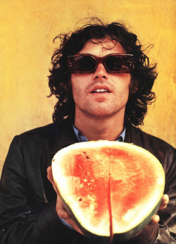 soundsof71:  Jim Morrison, 1971, his watermelon