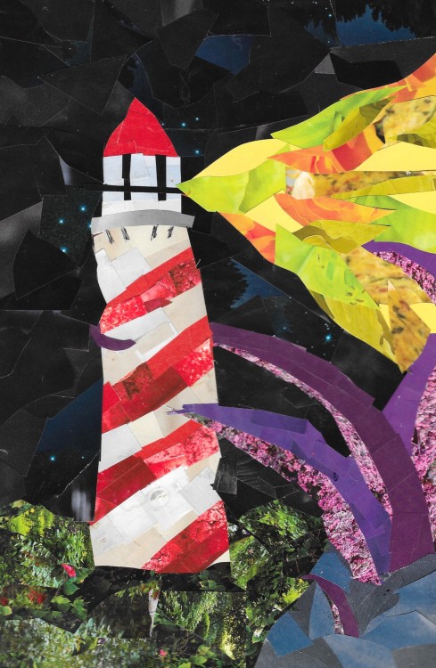 collagesofcollege: The Kraken takes the Lighthouse.