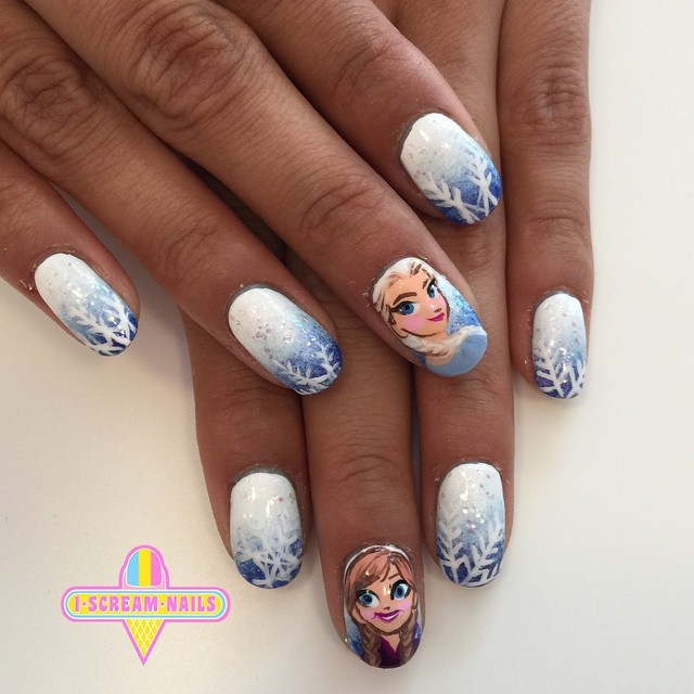 Frozen Nail Art Set 4 Pieces Multicolor | Kidinn