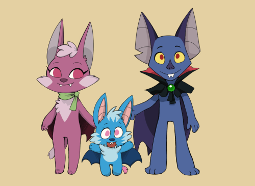 phoelion:Bat family. I did something pretty stupid on this one… eghhdhjvf