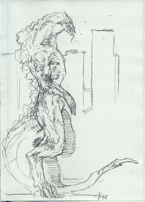 Godzilla Concept Art For Godzilla Final Wars By Yoji Shinkawa