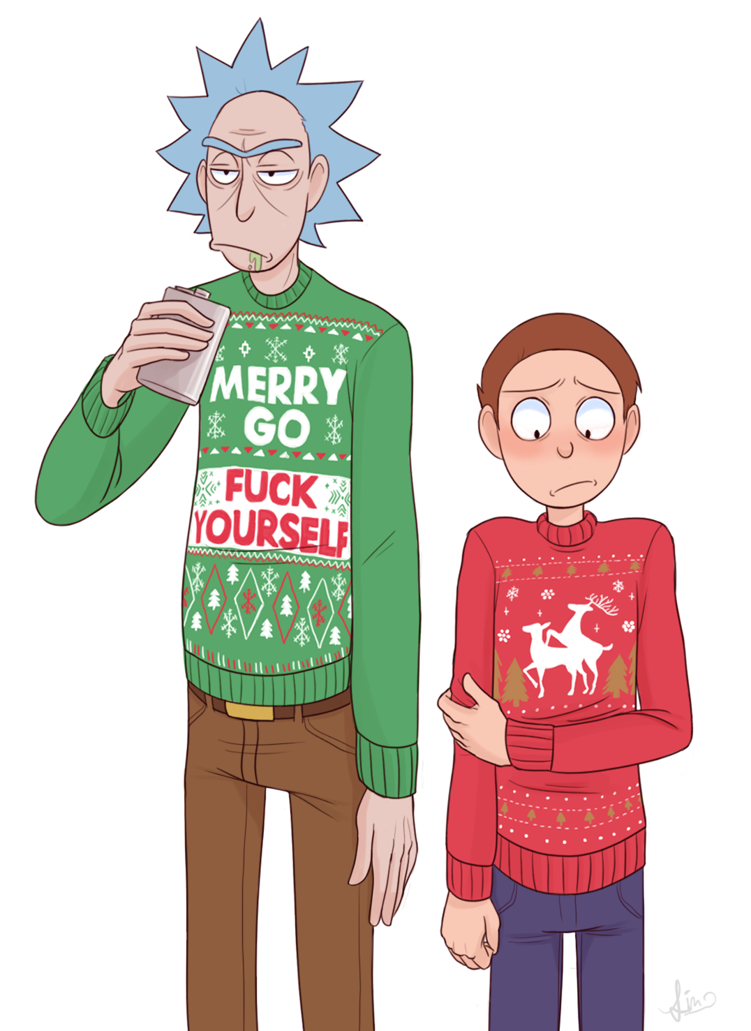 cosmicfarts:   Getting festive for the holidays~ ok so I saw these sweaters and couldn’t