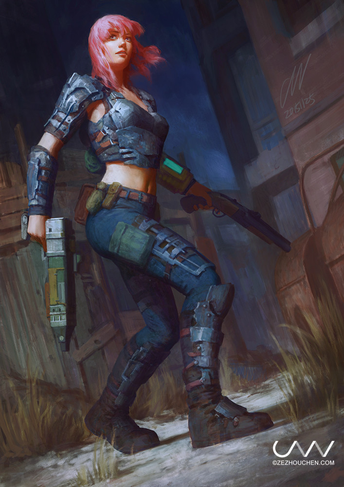 art-of-cg-girls:  Wasteland 10087 by Zezhou Chen