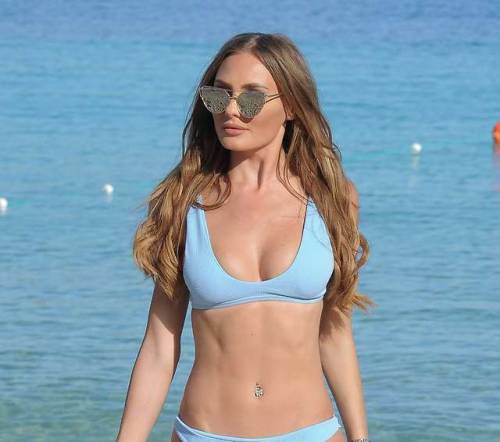 dreadinny: Georgie Clarke – Bikini on the Beach in Marbella – Spainxx