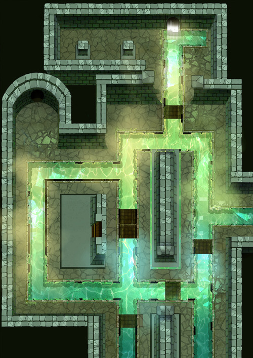 Back-to-back posts tonight of our catacombs + sewer set. These were amazing fun to make. :D—&m