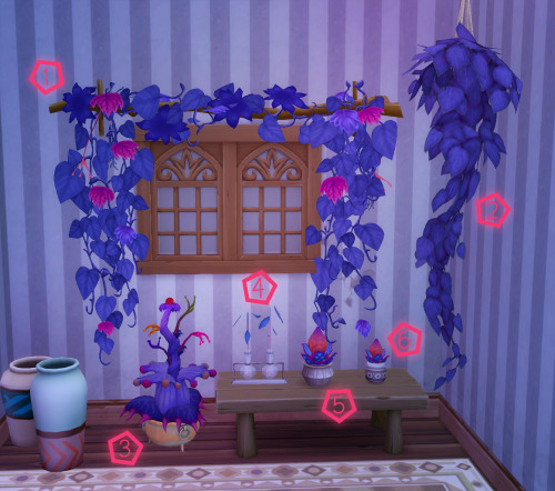 pinkpatchy:Strange FloraA small set of plants for your strange towns!They’re basegame compatible, fe