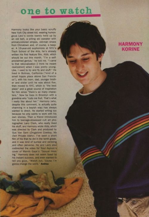 Harmony KorineOne To WatchSassy Magazine, 1994