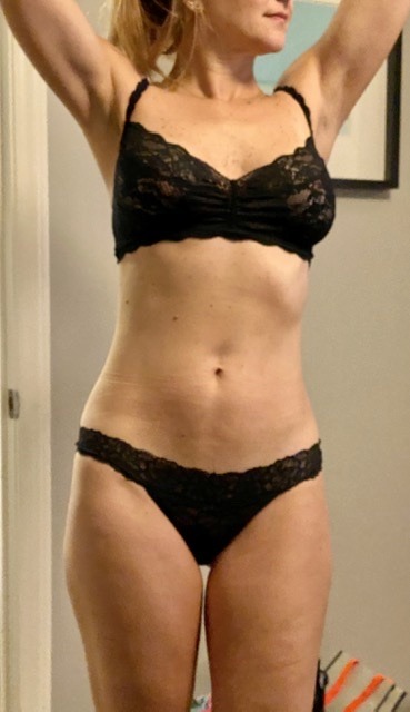 sexywife43some: Wifey looking good in the matching set. Who wants to see more? DM me.  REBLOG REBLOG