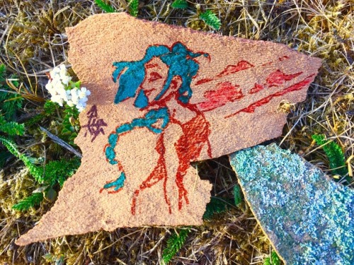 I Drew On Bark🌿✨ When I Forgot My Sketchbook At Home I Improvised...