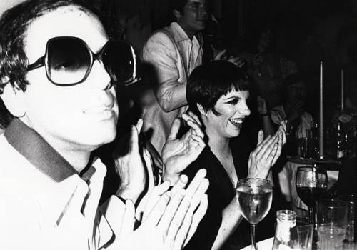 Steve Rubell and Liza Minnelli at Studio 54, NYC (1977)- photo by Andy Warhol