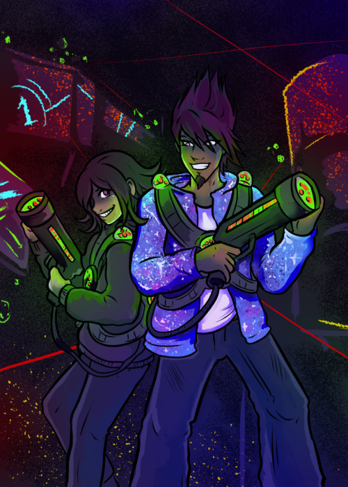 Was trying out some of the new features in Clip Studio Paint’s update, so have some laser tag Kokich