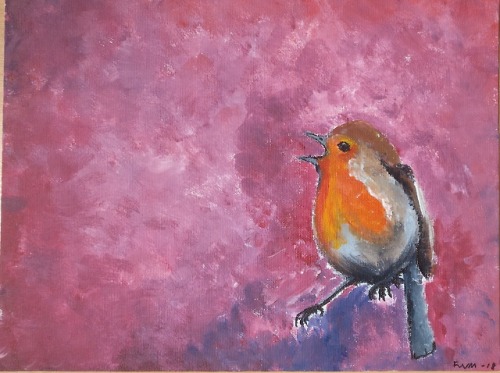 Three Robins Watching Each Other. FWM18.