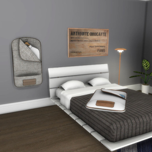 leo-sims:  SUIT BAGS 2 versions One hanging on wall and one laying 3876 poly - 6 swatches both DOWNL