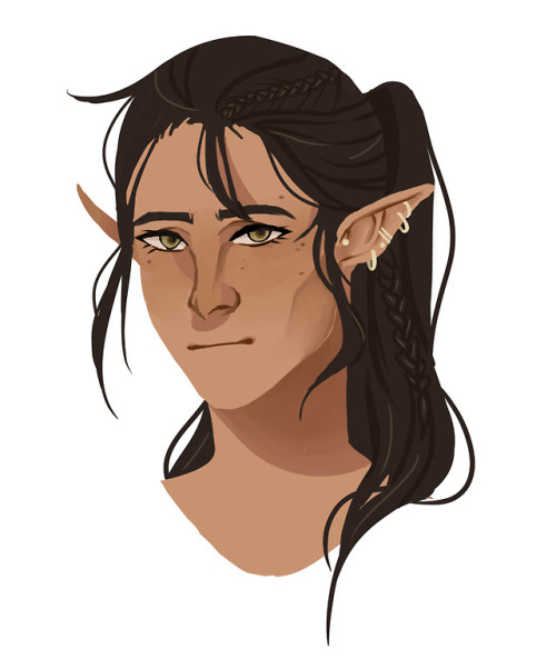 transmollymaukk: elikel: im weak for rogues [ID start/ A digital headshot of Vax'ildan from Critical