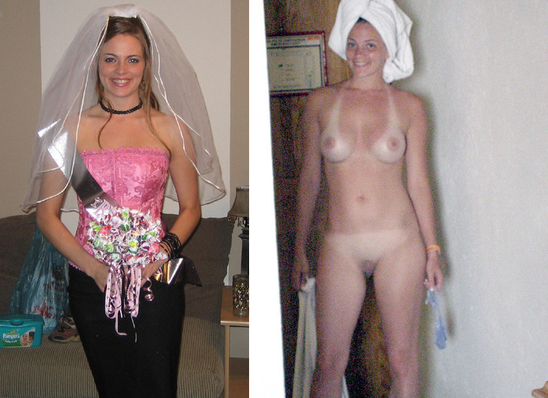 Real amateur brides dressed and undressed