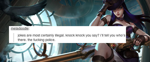 theladyems:  2/2 Text post meme meets League. (1)
