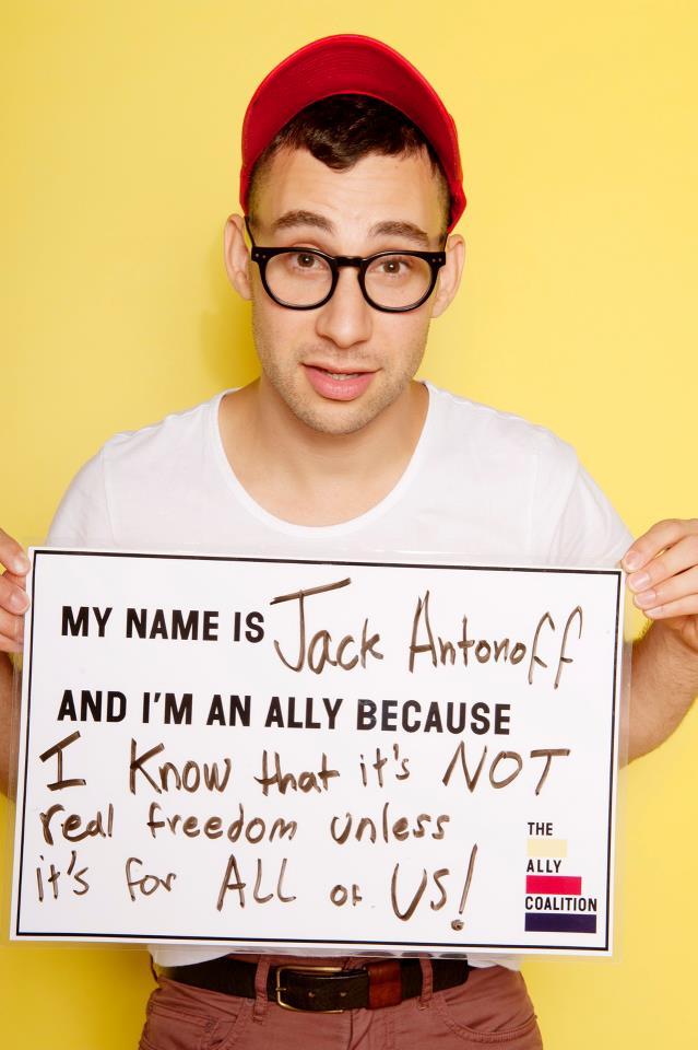 fueledbyramen:
“ On Friday March 29th, Jack Antonoff of Fun. will appear on MSNBC’s NewsNation with Tamron Hall to discuss The Ally Coalition and the importance of straight allies in the fight for marriage equality. Tune in at 2 PM EST to catch the...