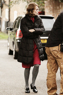 keirakknightley:  Keira Knightley on set filming The Imitation Game (09.18.13) 