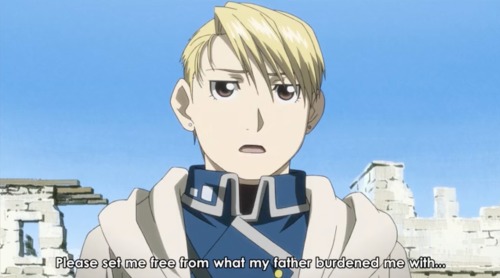 bloodraven55:As soon as I saw the remnants of the symbol on Riza’s back I thought “I bet she asked Roy to burn it off for her” and I was fucking right but at what cost 🙃