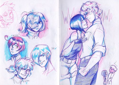 Some colorful thing from my sketchbook =U= Only ballpens, only hardcore!