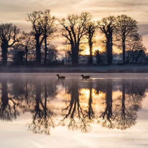 Happy New Year- the sun rises for the first time in 2019 over the lake at Blickling. Where are you l